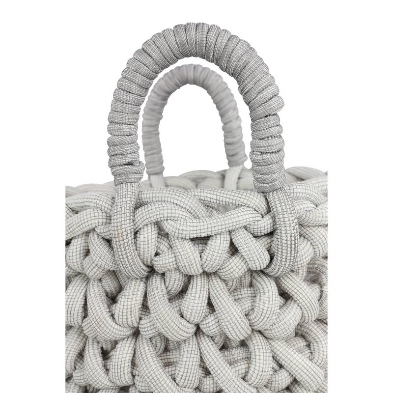 CosmoLiving by Cosmopolitan Set of 2 Coastal Fabric Storage Baskets Gray