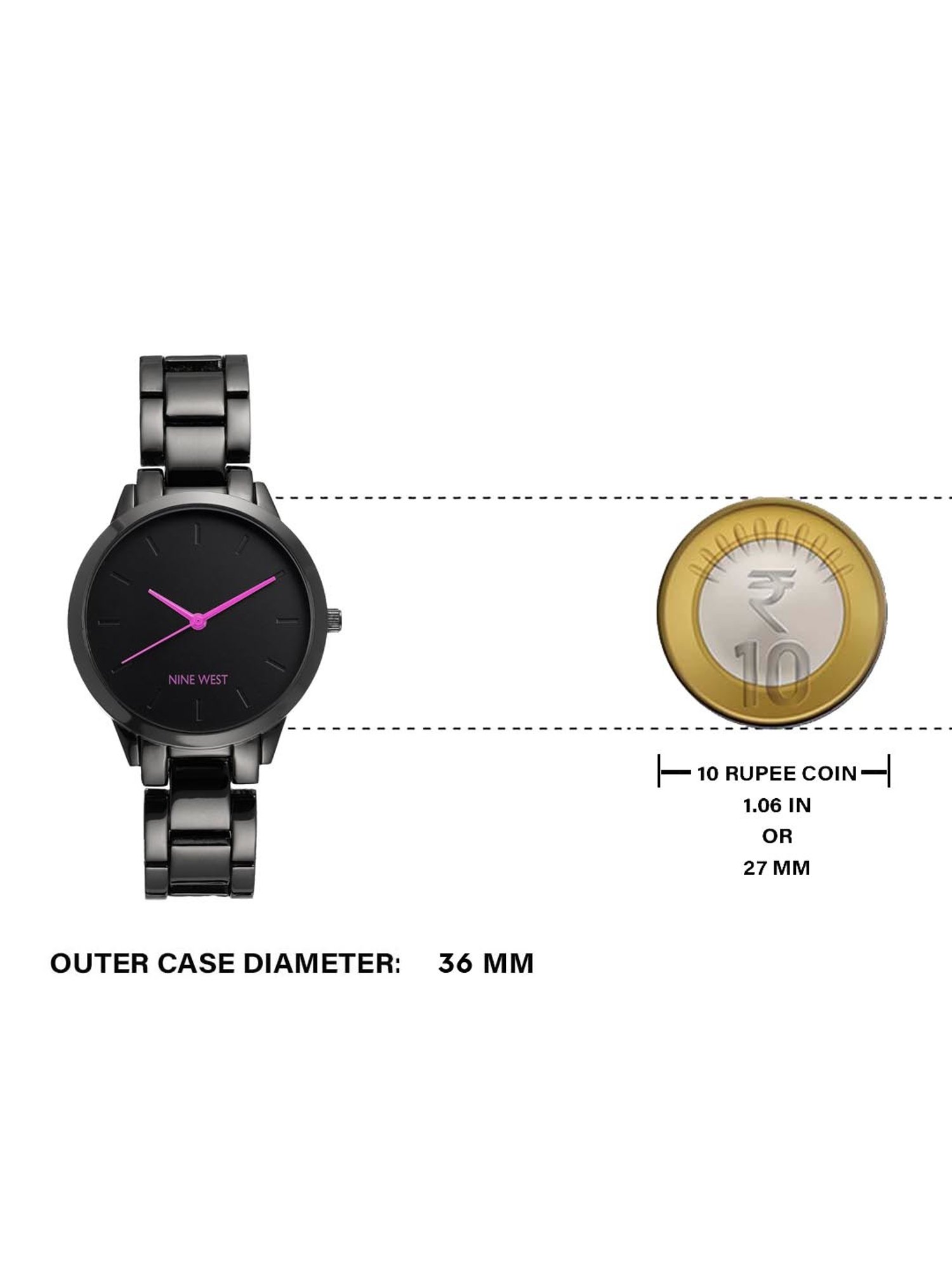 Nine West NW-2435PRGY Analog Watch for Women