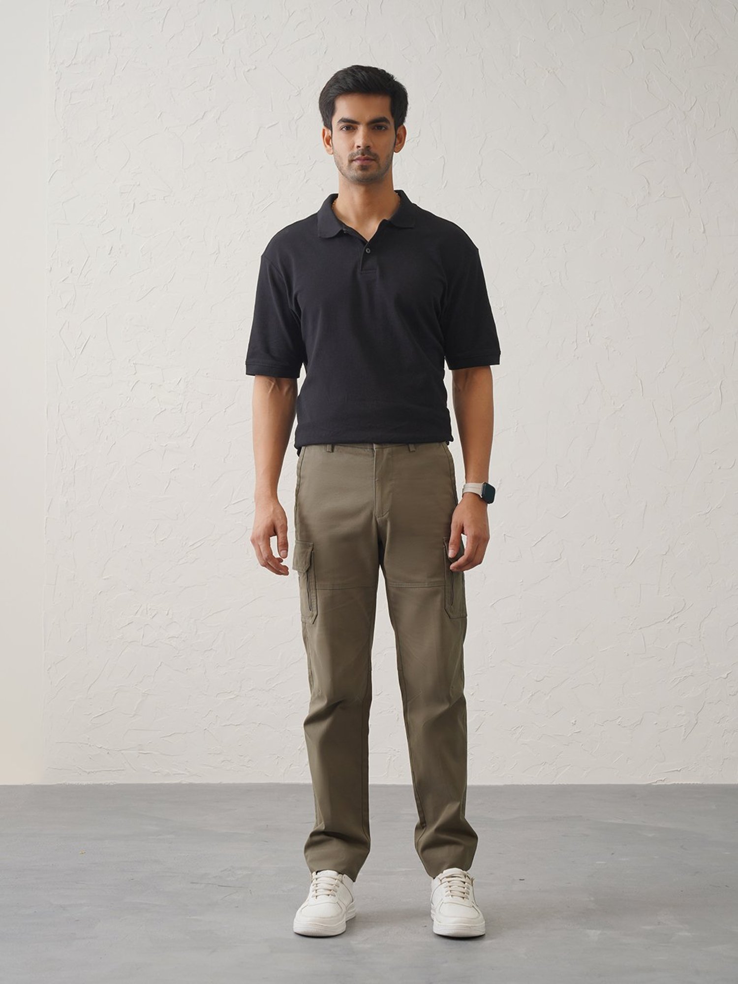 MinusOne Olive Slim Fit Cargos