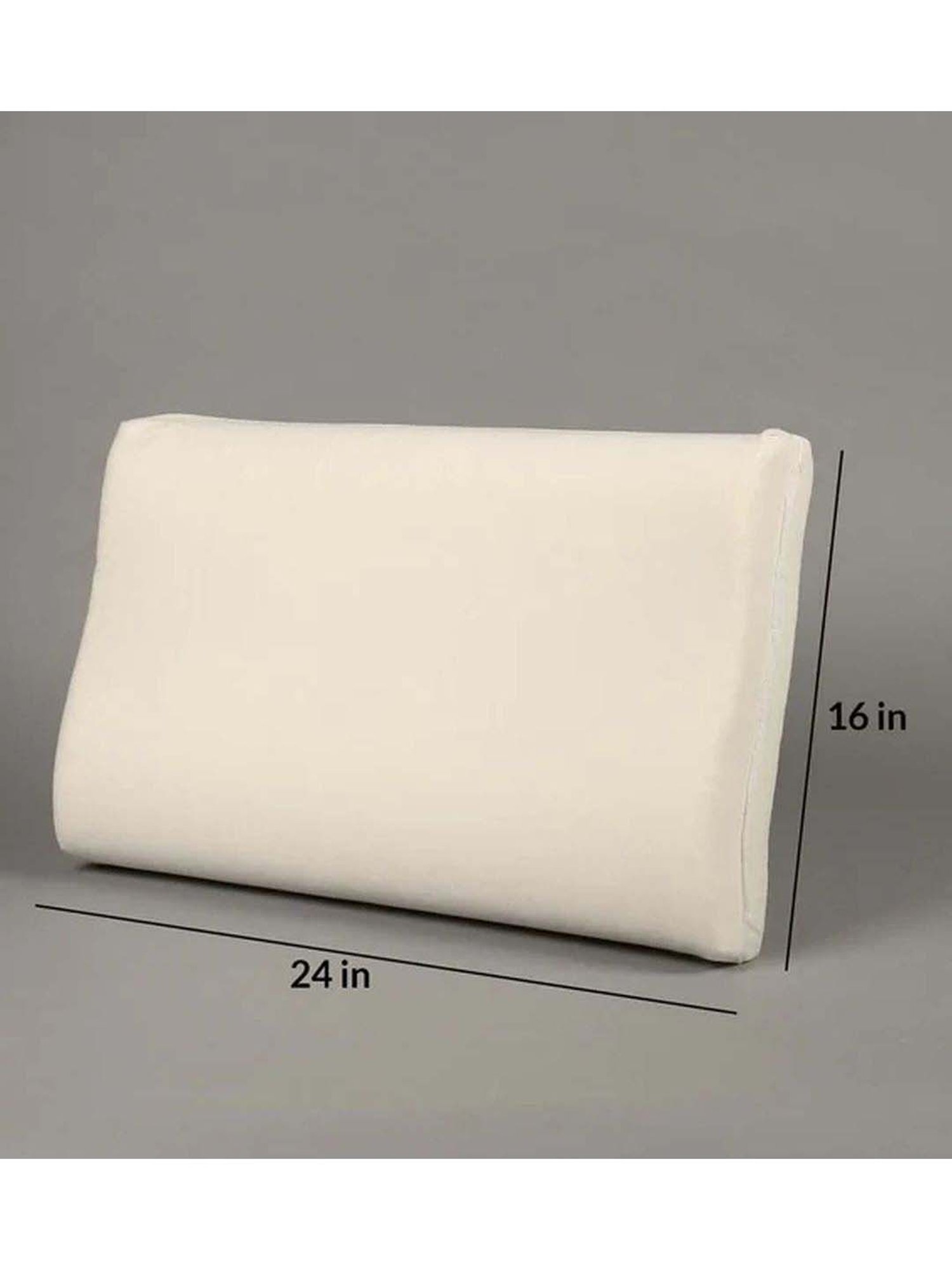 The White Willow Black Orthopaedic Mid Backrest Memory Foam Pillow - Set of 1