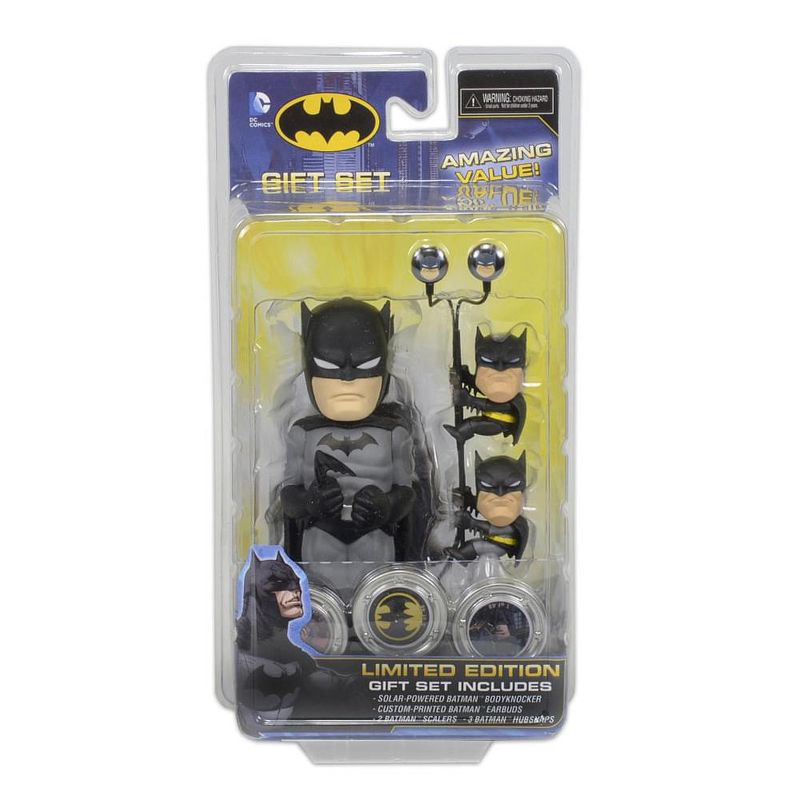 Neca Batman Scalers, Hub Snaps, Body Knocker, Earbuds Gift Set