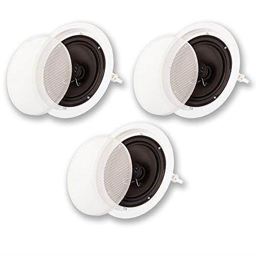 Acoustic Audio SP8c Flush Mount In Ceiling Speakers with 8" Woofers 3 Pack
