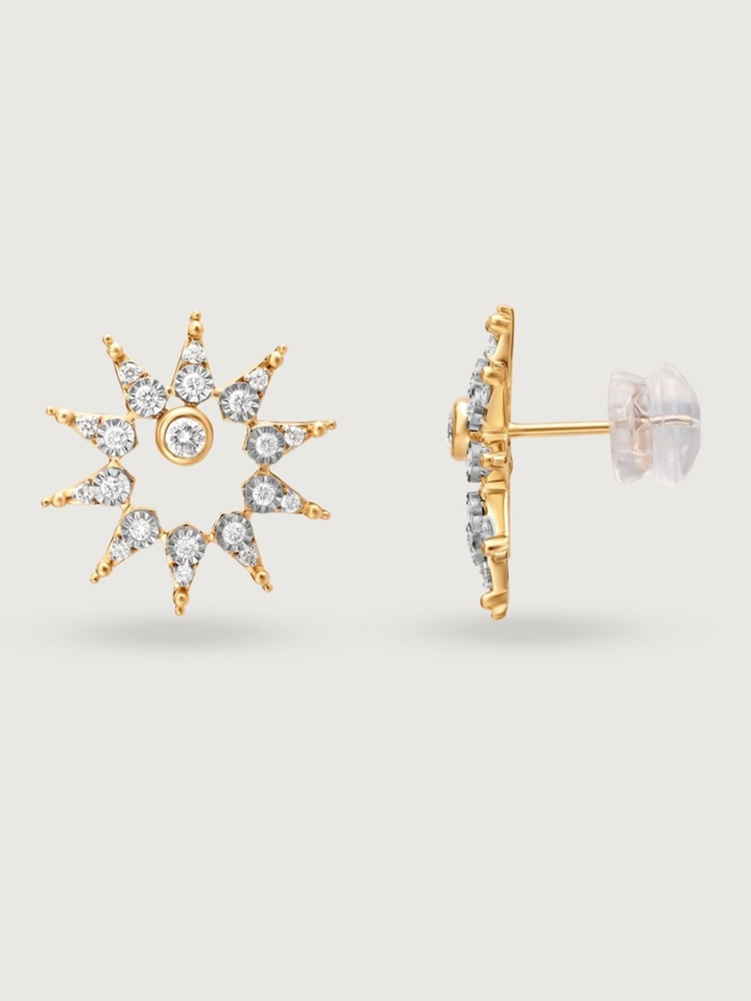 Mia by Tanishq Guiding Light 14k Gold & North Star Diamond Stud Earrings
