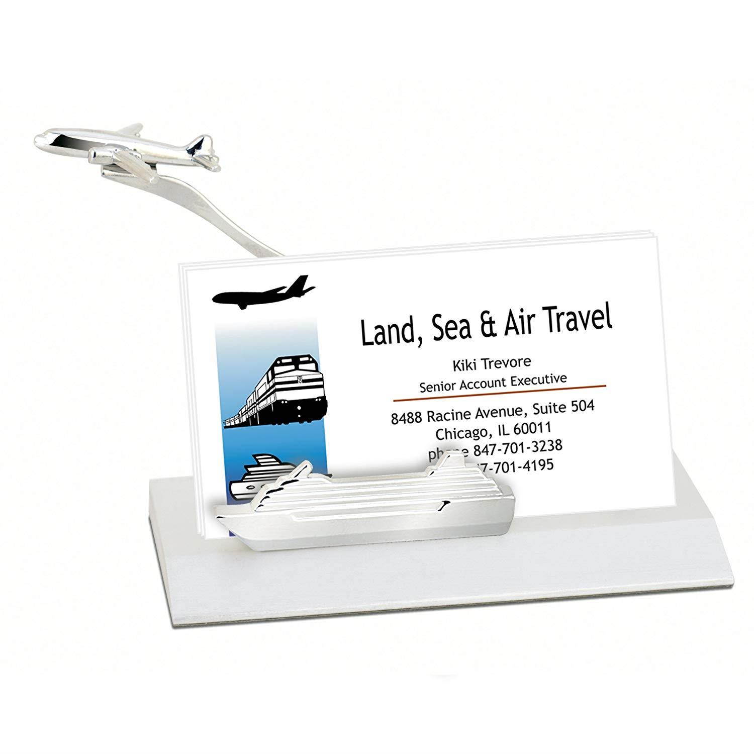 Business Card Holder With Molded Airplane/ Cruise Ship. Business Card Holder For Office. Best Gift For Airplane and Cruise Companies