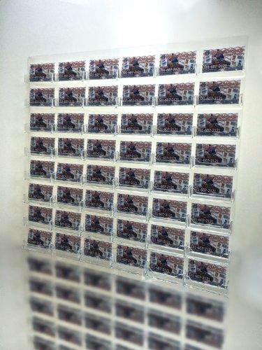 Marketing Holders Multi Pocket Wall Mount Business Card Holder Rack Acrylic White, 48 Pockets