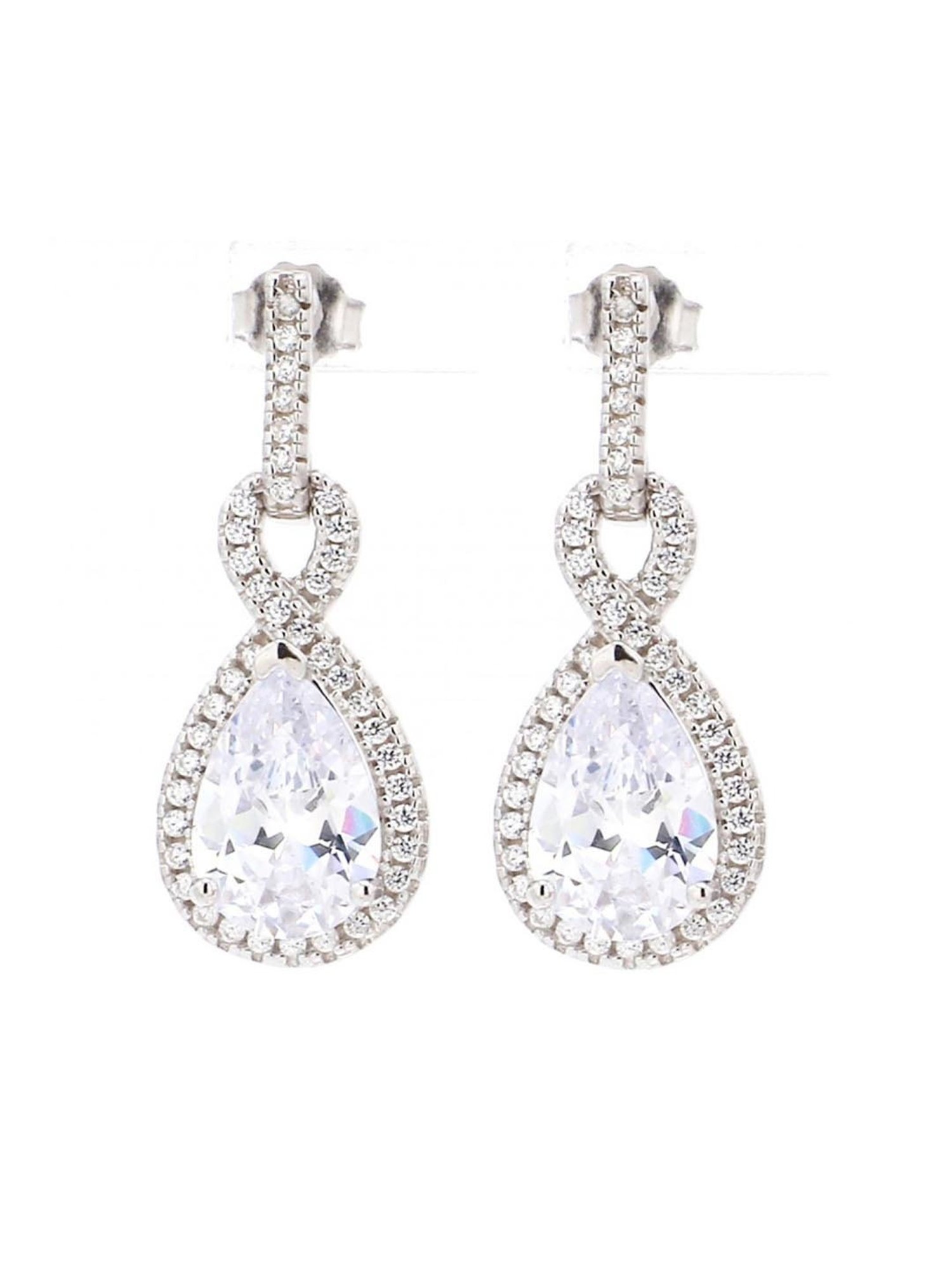 Ornate Jewels 92.5 Sterling Silver Infinity Earrings for Women