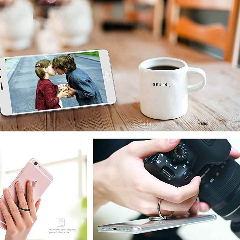 Phone Ring Holder 3 Pack Beach Flowers Butterfly Universal Finger Ring Stand Grip Kickstand Compatible with Smartphones and Tablets