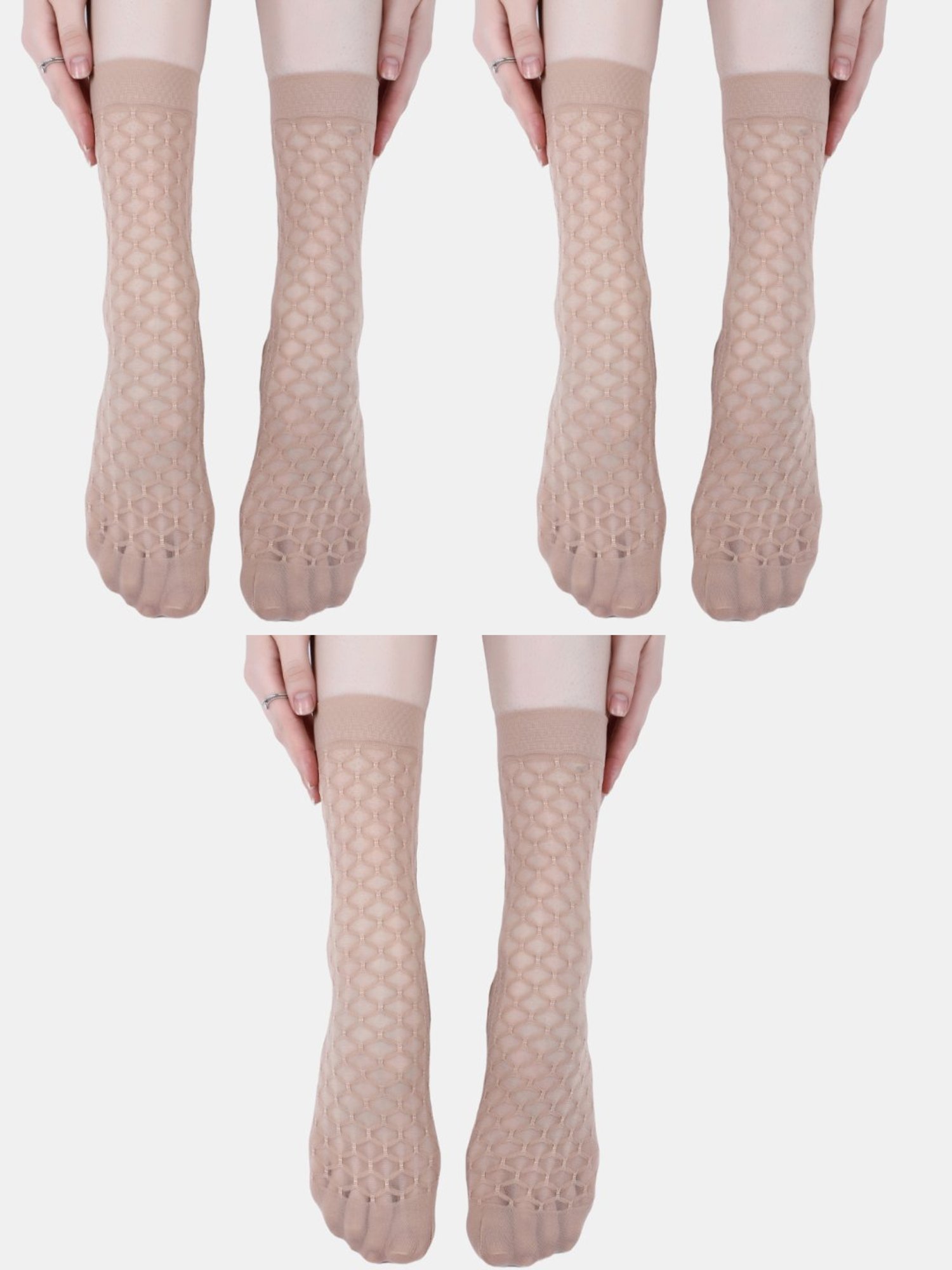 NEXT2SKIN Beige Socks - Pack of 3