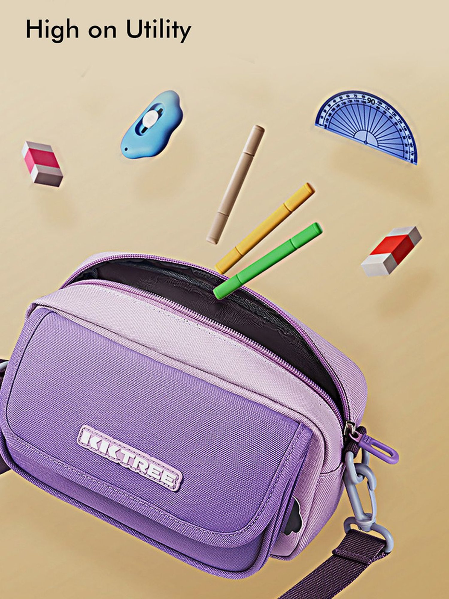 Little Surprise Box Purple Solid Small Handbag