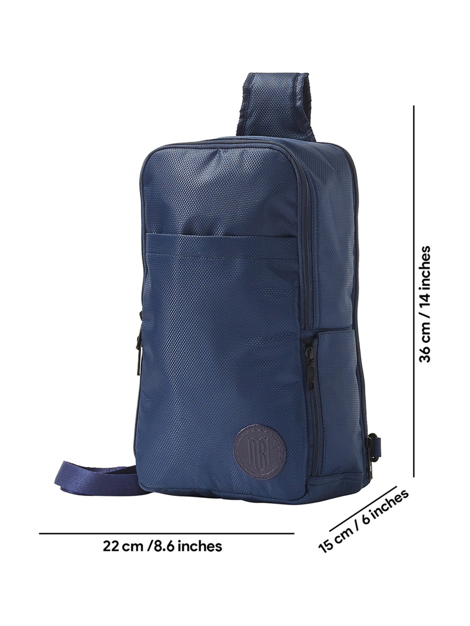 Mona B Navy Blue Rearden Medium Cross Body Bag