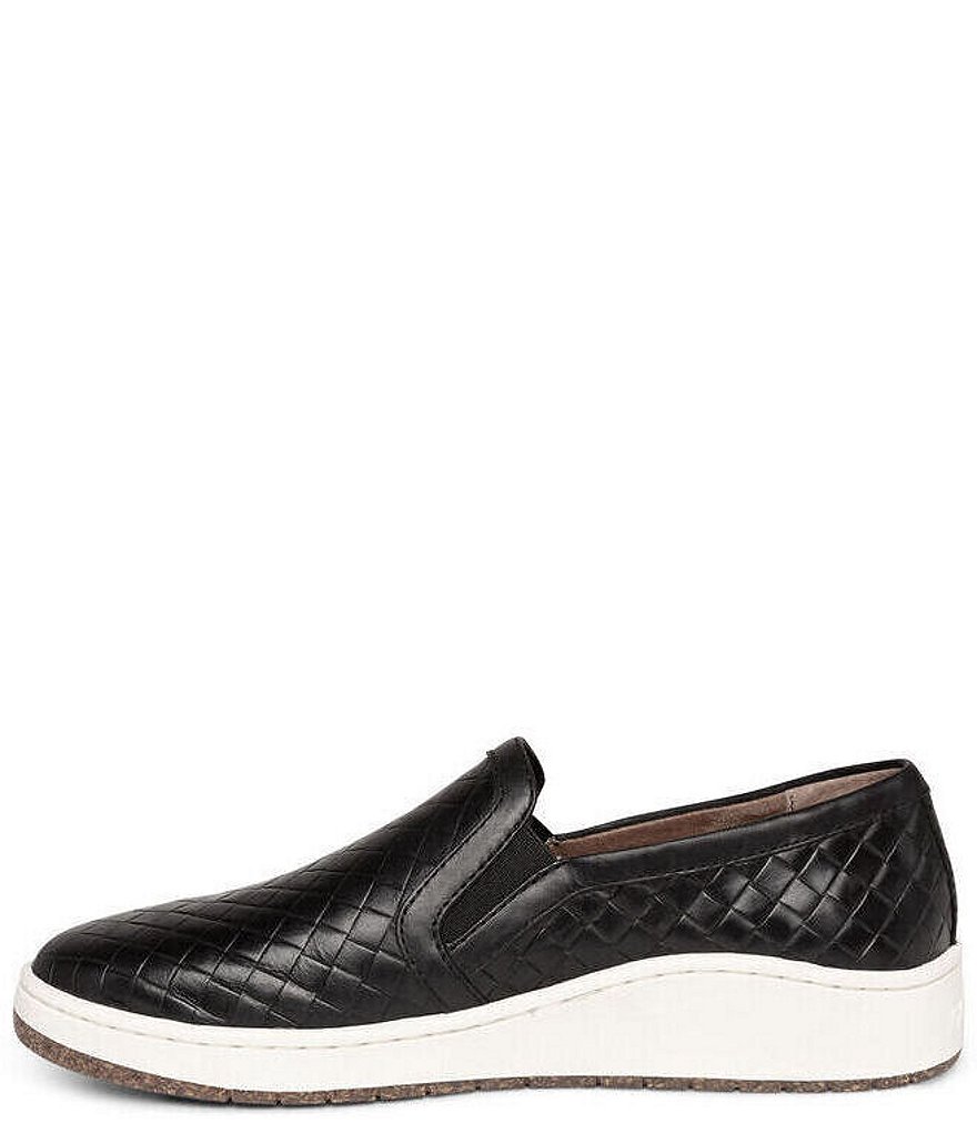Aetrex Kenzie Woven Embossed Leather Slip-Ons