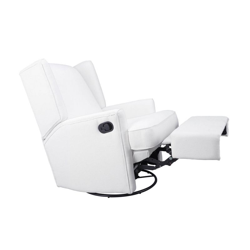 Karla Dubois Hemingway Swivel Accent Chair - White