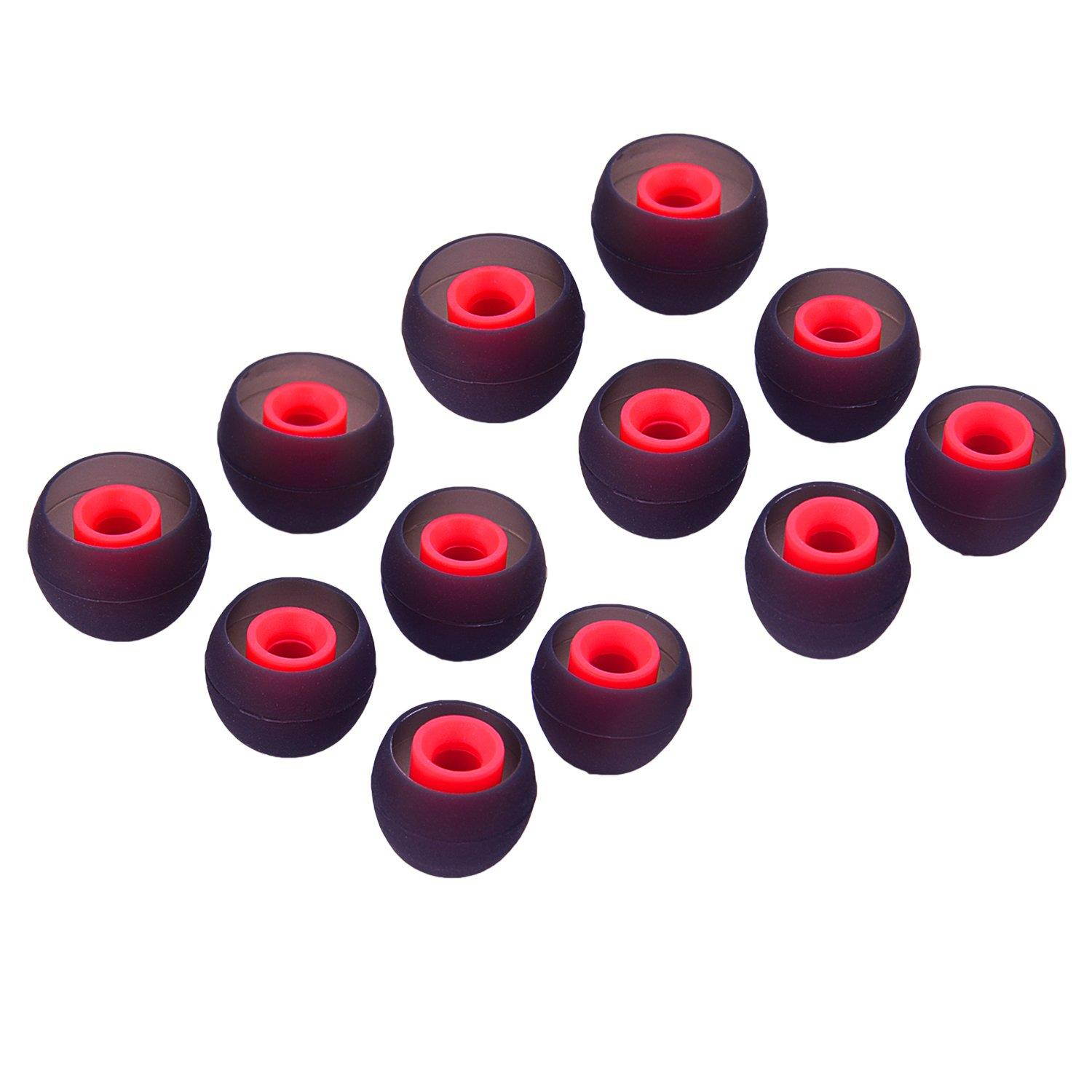 Sunmns 6 Pairs Silicone Eartips Eargels Earpads Ear Tips Gels Bud Compatible for Senso, Zeus, Otium, Hussar Sport Bluetooth Headphones