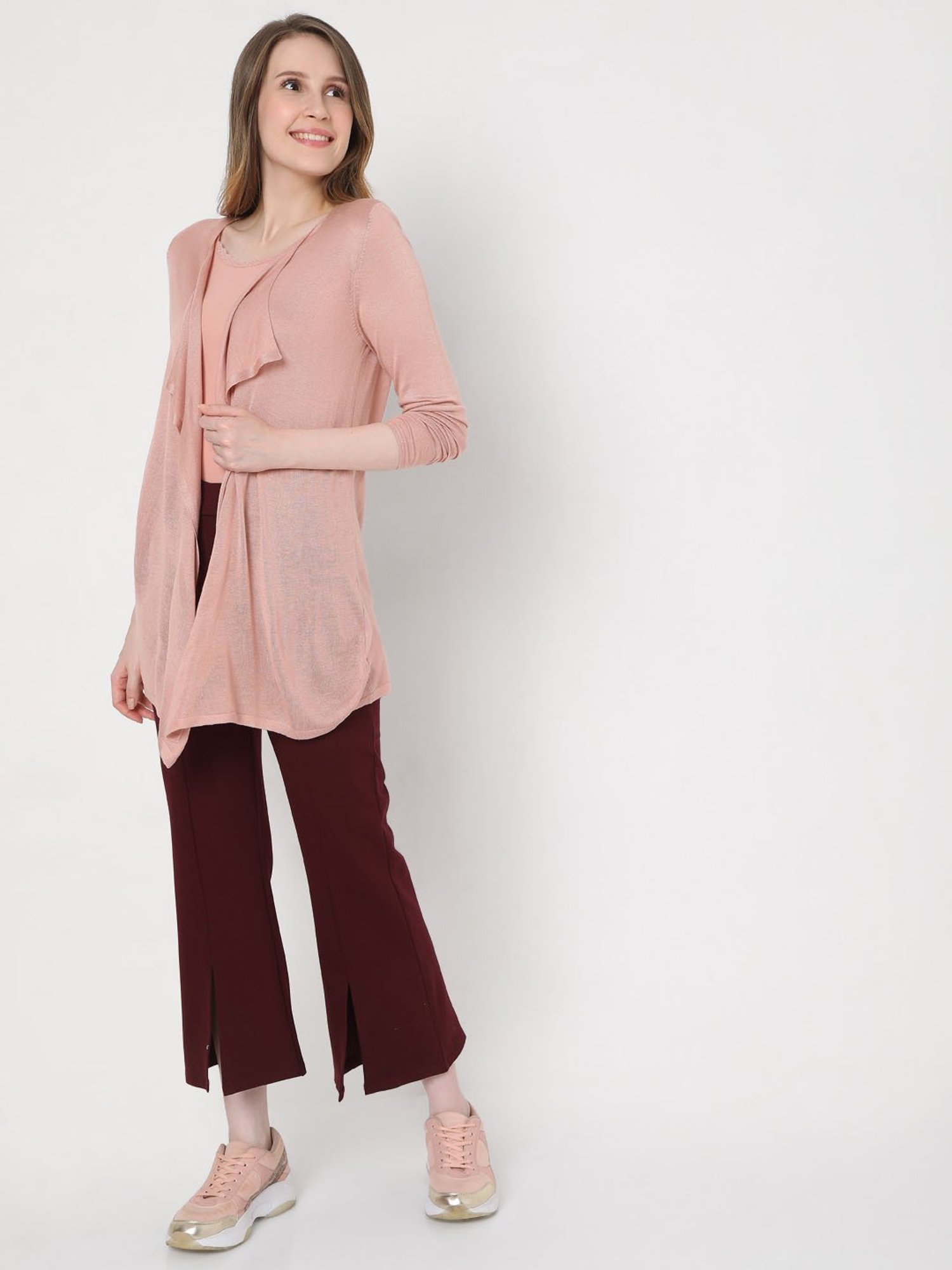 Vero Moda Misty Rose Full Sleeves Shrug