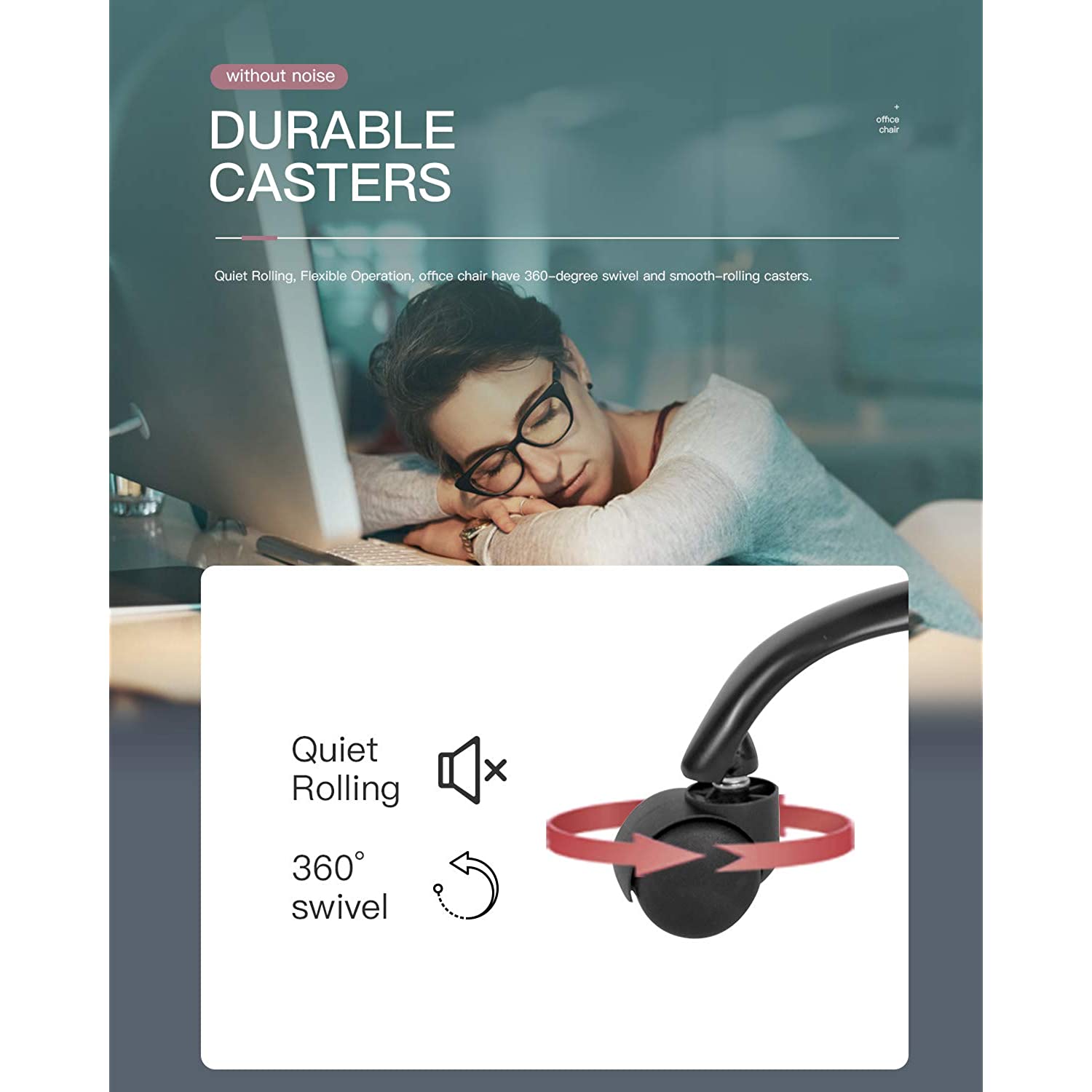 Home Office Chair Ergonomic Desk Chair Mesh Computer Chair with Lumbar Support Rolling Swivel Adjustable Mid Back Task Chair for Girls(Red)