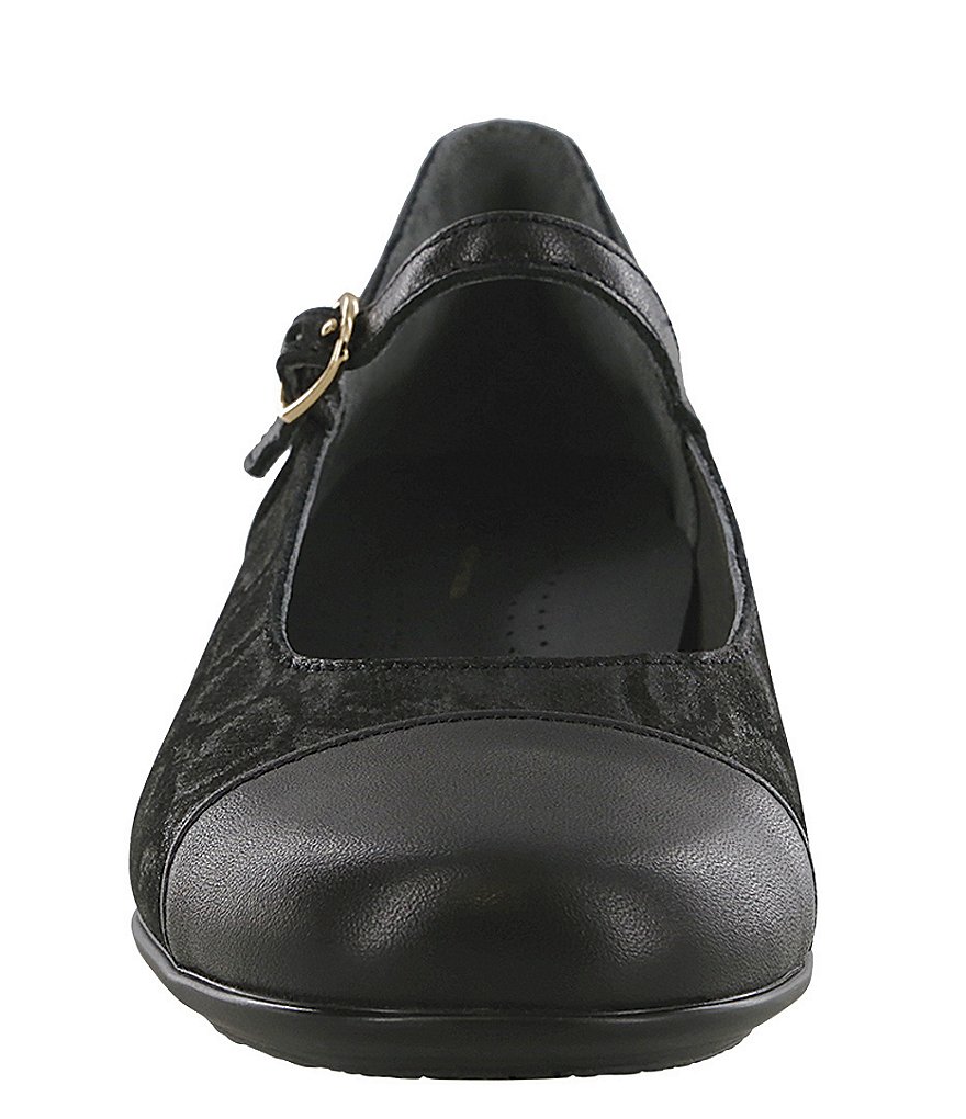 Sas Isabel Leather Block Heel Mary Jane Pumps