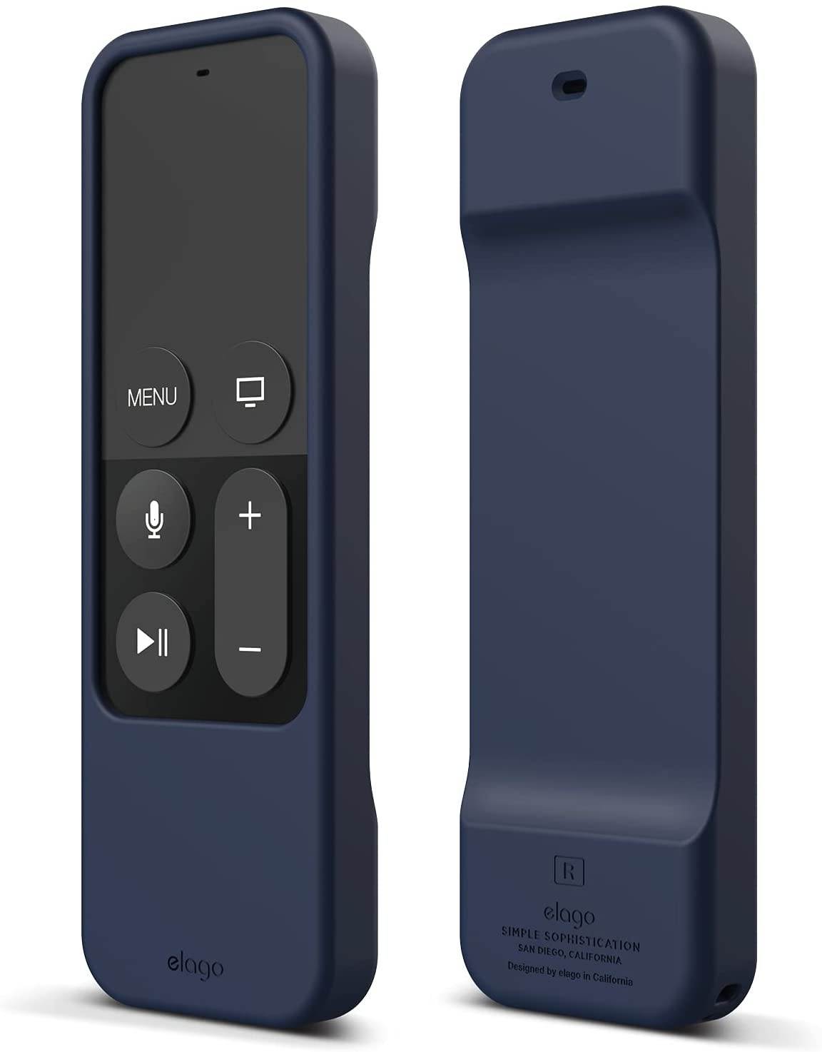 elago R1 Intelli Case [Jean Indigo]-[Magnet Technology][Anti-Slip][Lanyard Included][Heavy Shock Absorption] for Apple TV Siri Remote 4K / 4th Generation