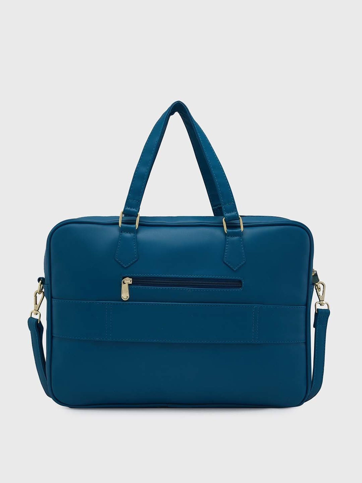 Caprese DORA Blue Faux Leather Large Laptop Messenger Bag
