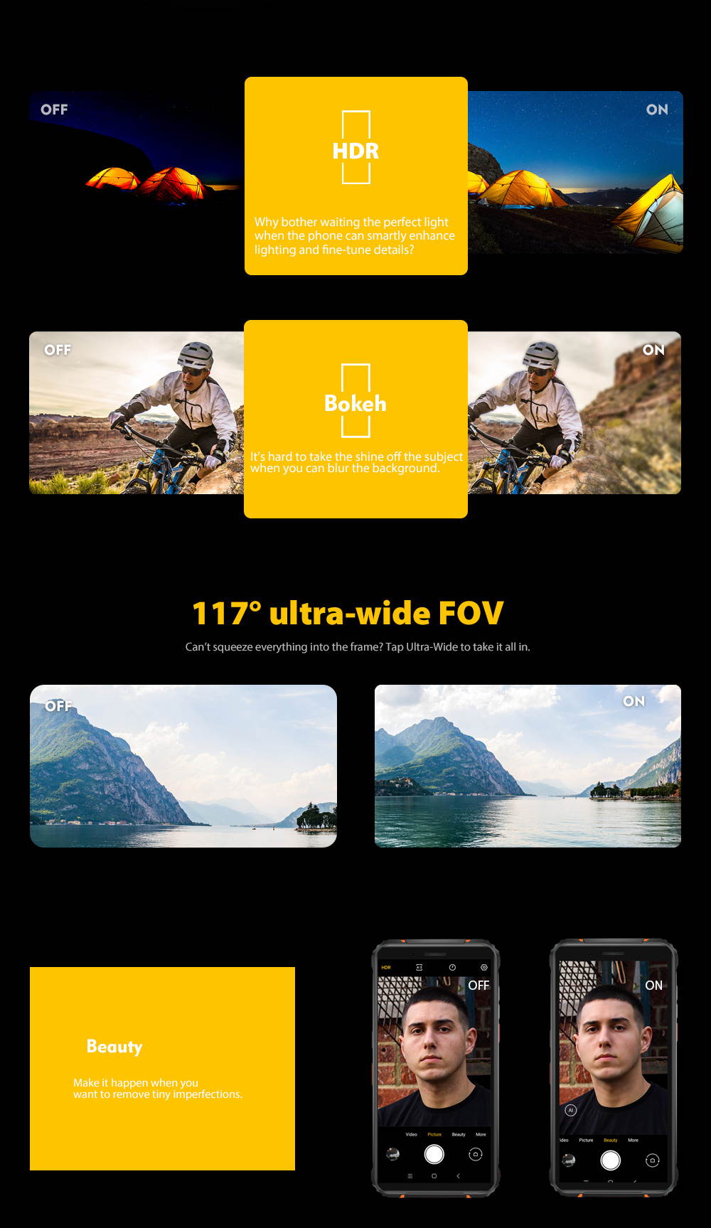 Blackview BV5100 4G Rugged IP68 Android 10 Smartphones, 4GB + 128GB, 16MP + 13MP Camera, Wireless Charging, Unlocked Mobile Phone, HD + 5.7 '', NFC FM Compass