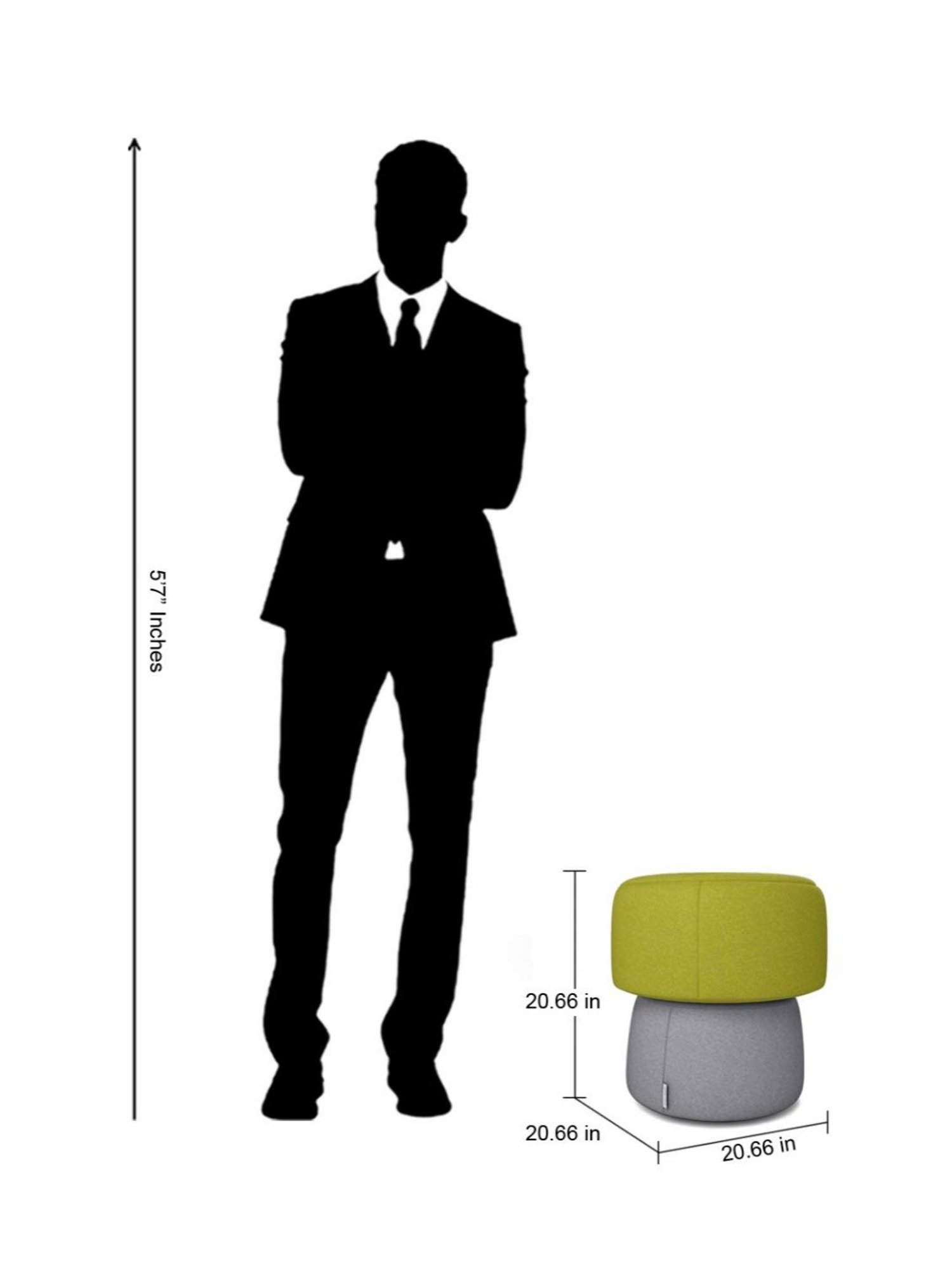 Godrej Interio Toggle Flame Brown Plywood Pouf (1 Year Warranty)