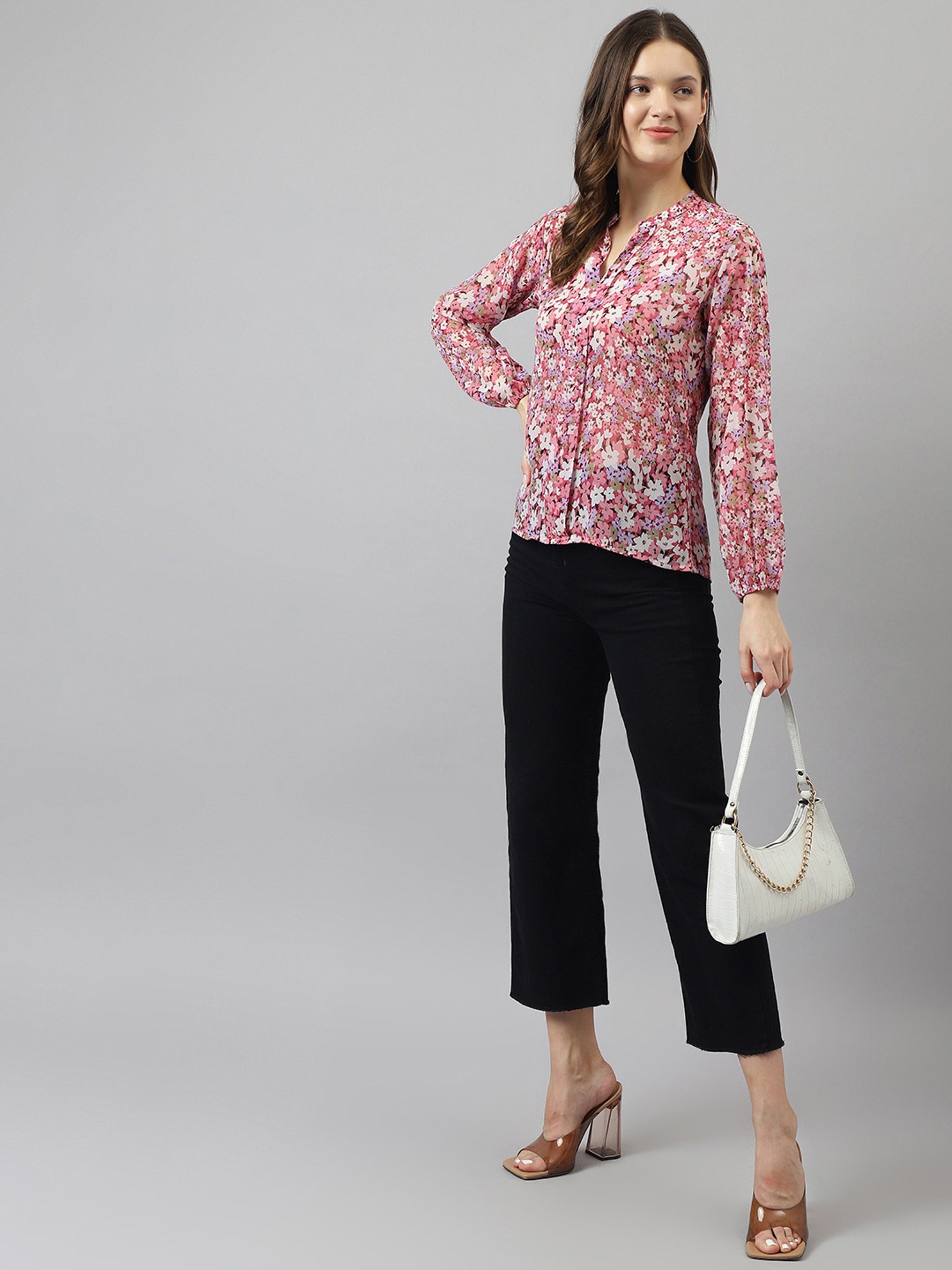 KERI PERRY Multicolor Floral Print Top