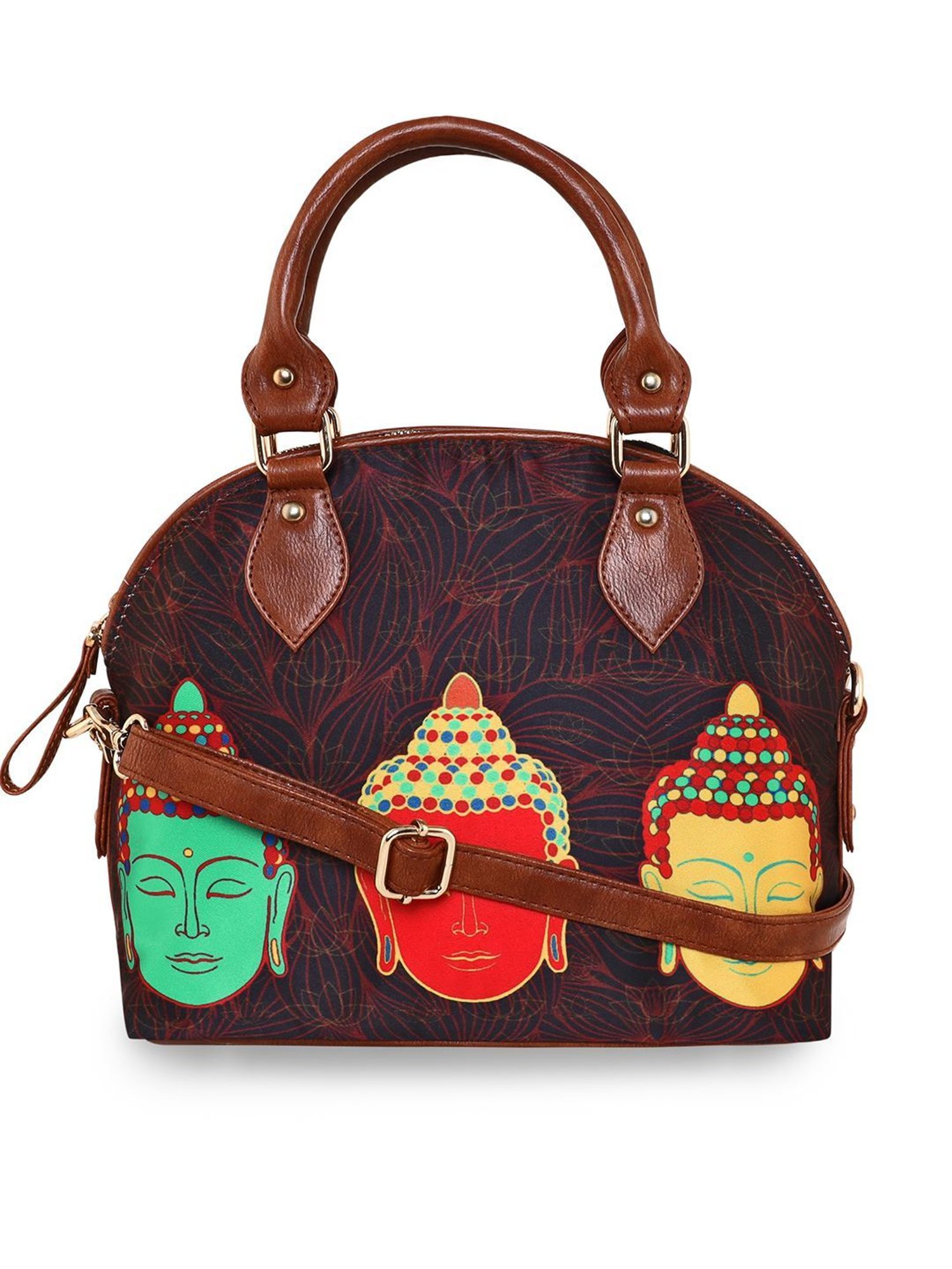 Sabhyata Multicolor Printed Medium Satchel Handbag