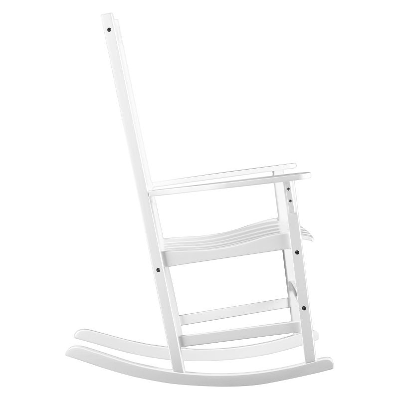 Belize Hardwood Porch Rocker - White - Aiden Lane