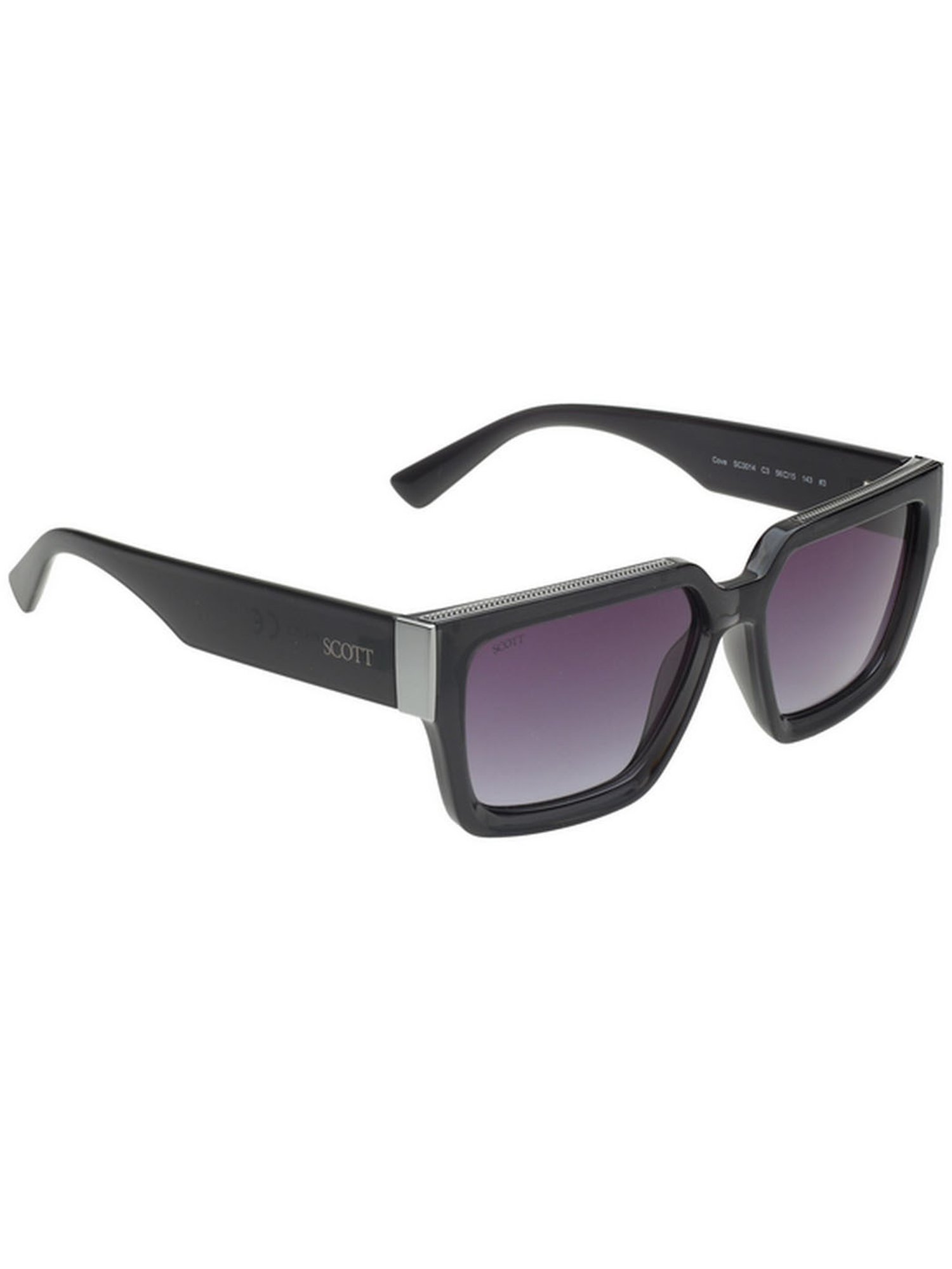 SCOTT Grey Wayfarer UV Protection Unisex Sunglasses