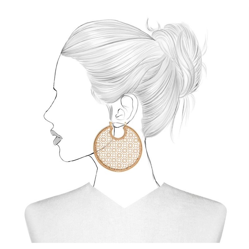 Open Drop Hoop Earrings - Universal Thread™ Gold