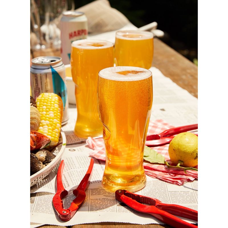 GoVino 16oz 4pk Plastic Pilsner Glasses