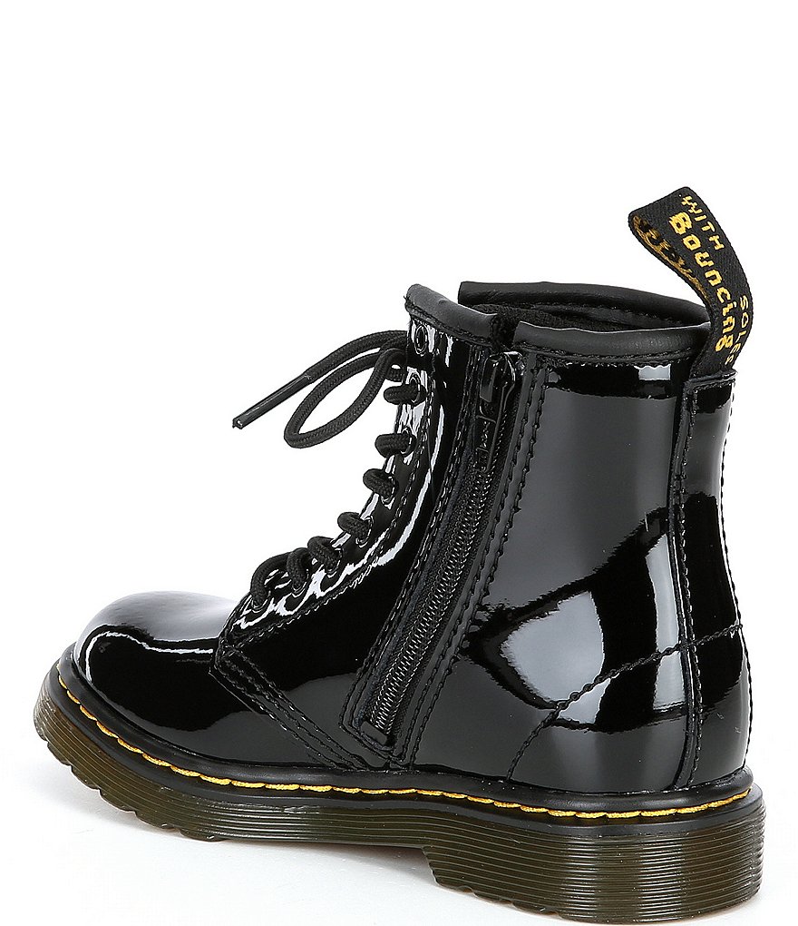 Dr. Martens Girls' 1460 Zip-Up Patent Leather Combat Boots (Infant)