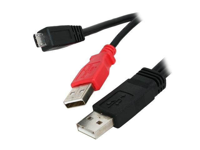 StarTech USB2HAUBY3 3 ft USB Y Cable for External Hard Drive