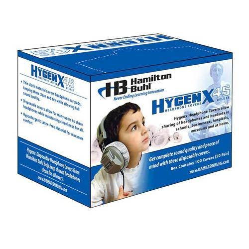Hamilton Buhl HygenX Sanitary Headphone Covers for Over-Ear Headsets, 50 Pair
