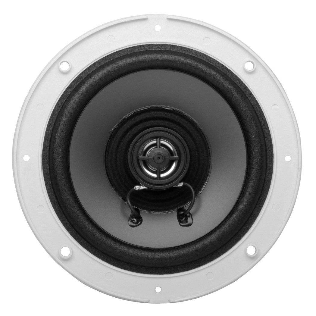 4) NEW BOSS MR60W 6.5" 2-Way 400W Marine Boat Audio Coaxial Speakers White