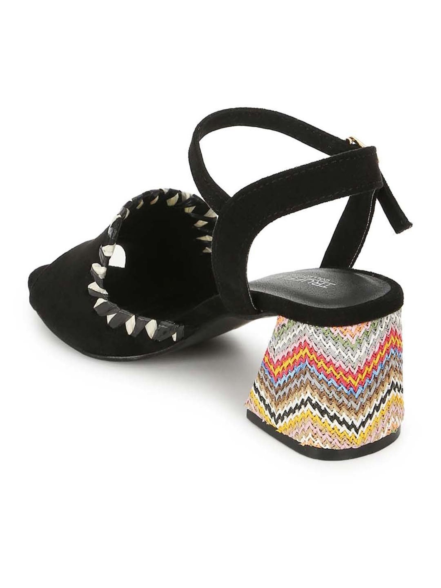 Truffle Collection Women's Black Ankle Strap Sandals