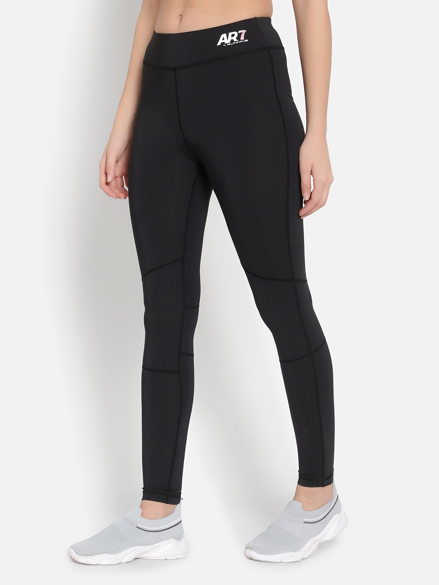 Anta Black Mid Rise Tights