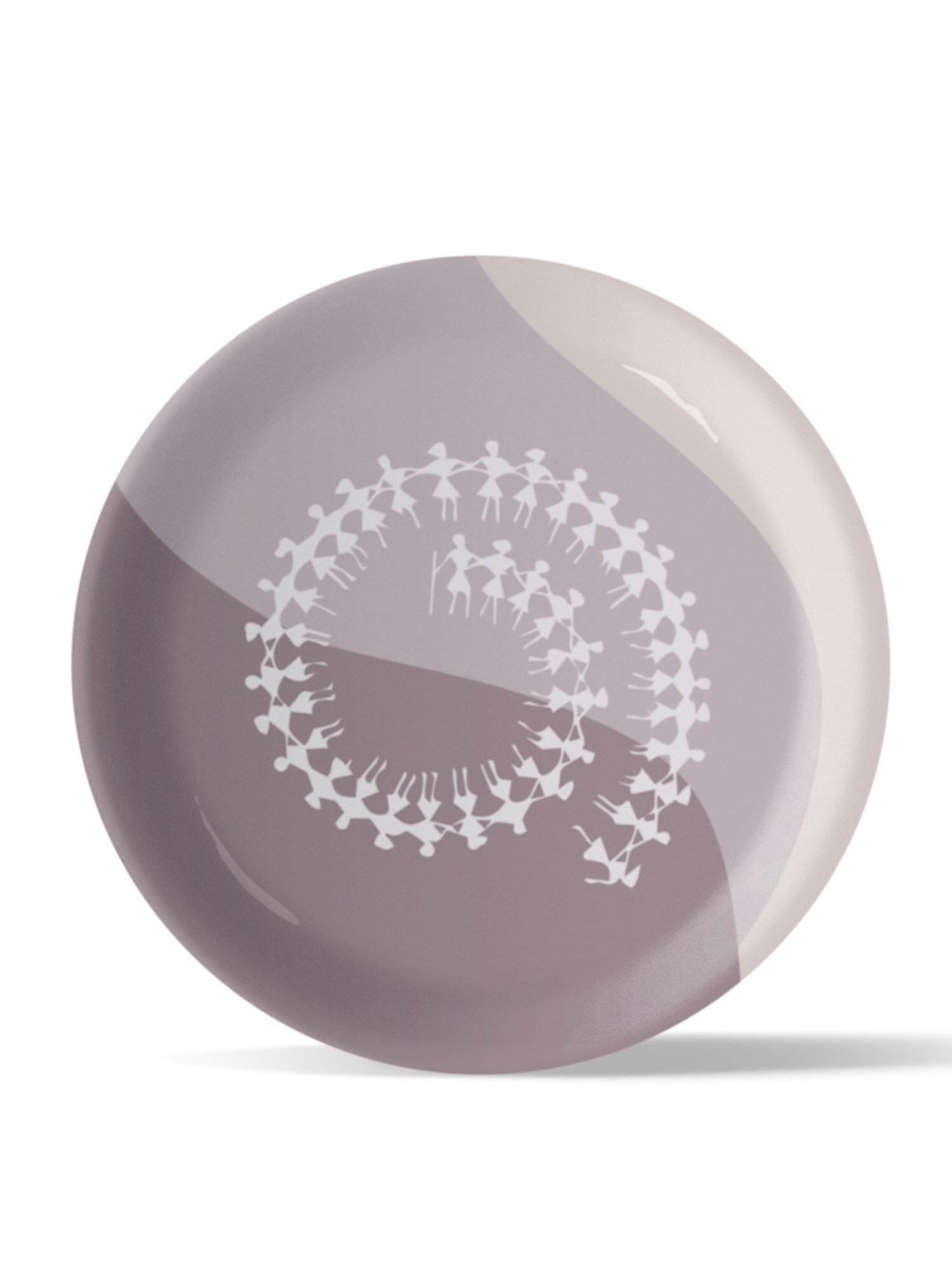 Nestroots Modern Warli Floral Multicolor Porcelain Wall Plate