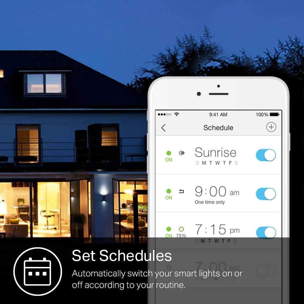 Bulb, Full Color Changing Dimmable WiFi LED Light Bulb Compatible with Alexa and Google Home, A19, 9.5W 850 Lumens,2.4Ghz only, No Hub Required 1-Pack(KL130)