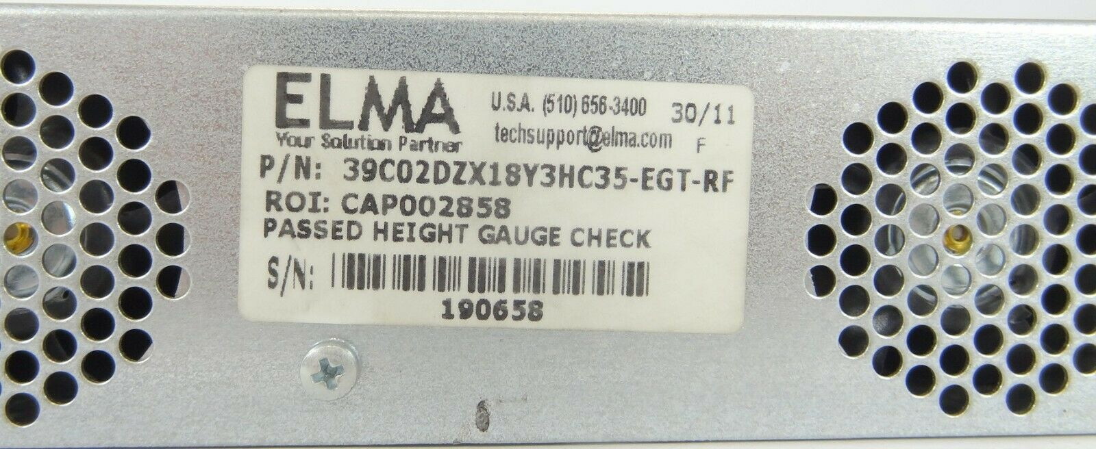 Arris EGT ELMA 39C02DZX18Y3HC35-EGT-RF CONTENT CREATOR 001QTET22A-00A