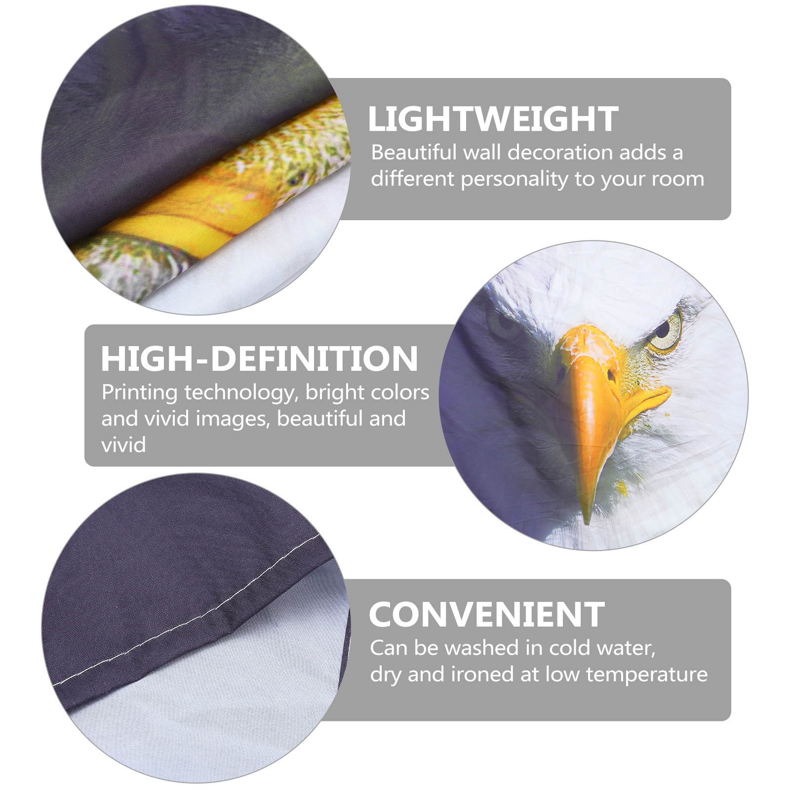 1Pc Birds Eagle Design Hanging Cloth Multifunction Background Cloth Tapestry