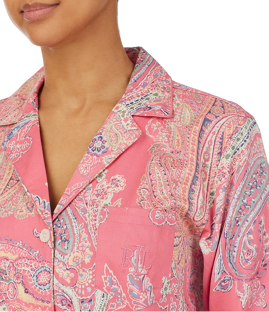 Sleep Sense Wallpaper Printed Short Sleeve Jersey Knit Sleepshirt