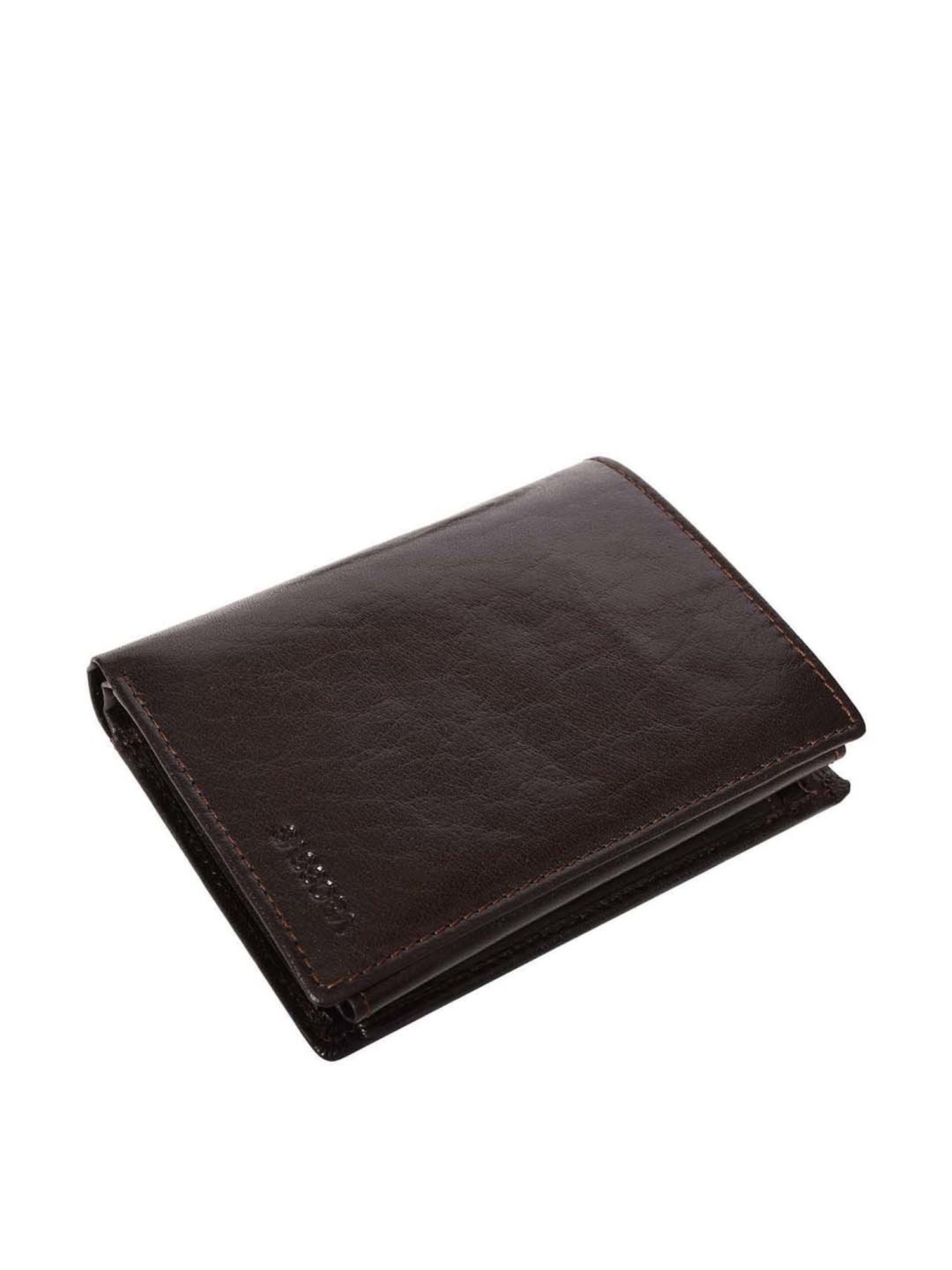SASSORA Brown Casual Leather Rfid Bi-Fold Wallet for Men