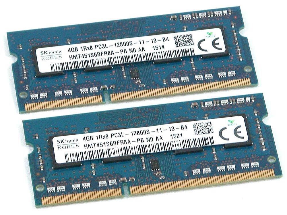 HYNIX HMT451S6BFR8A-PB 1Rx8 8GB Kit (2 x 4GB) PC3L-12800s Laptop Memory