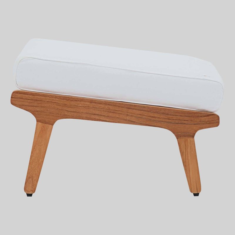 Saratoga Patio Ottoman White - Modway