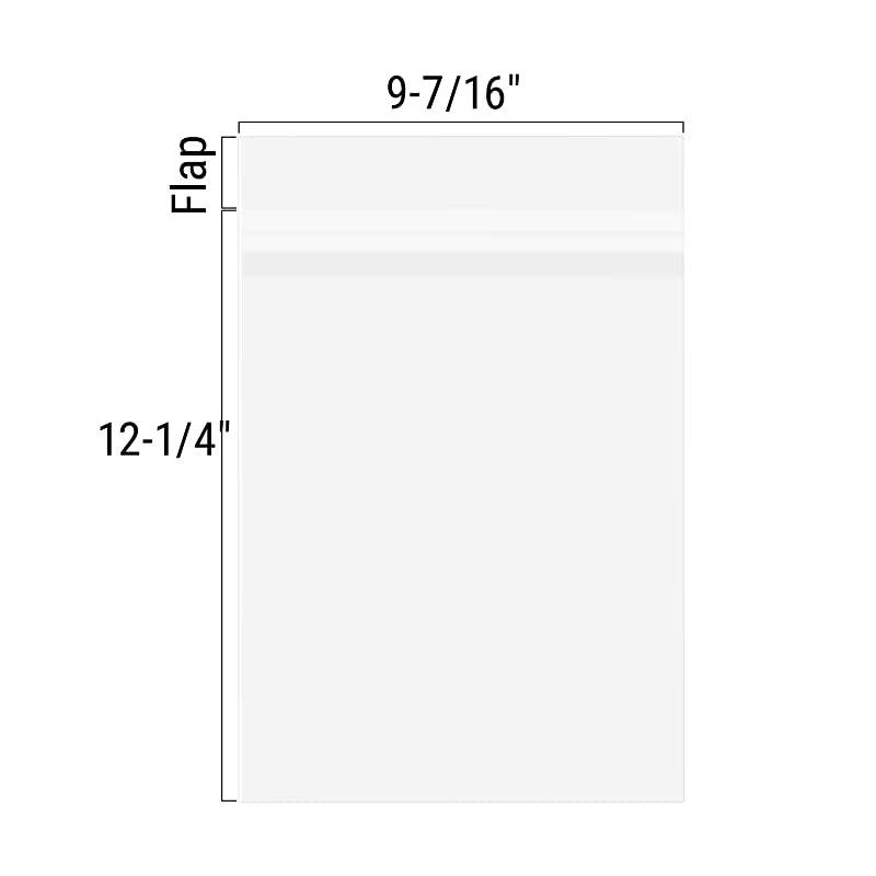 100 pcs 9 716 x 12 14 Clear Bag