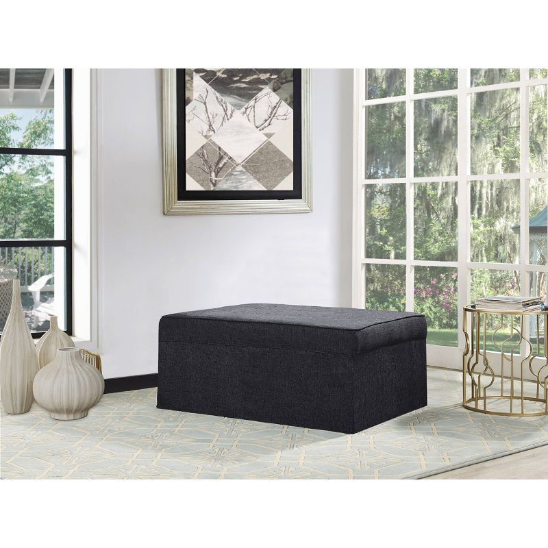 Twin Serta Marina Convertible Ottoman Charcoal Gray - Lifestyle Solutions