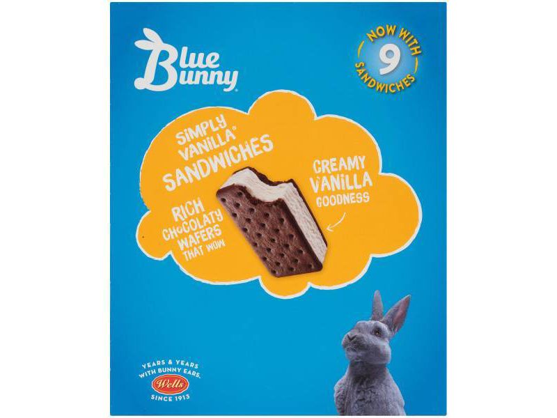 Blue Bunny Premium Sandwiches Vanilla - 9ct