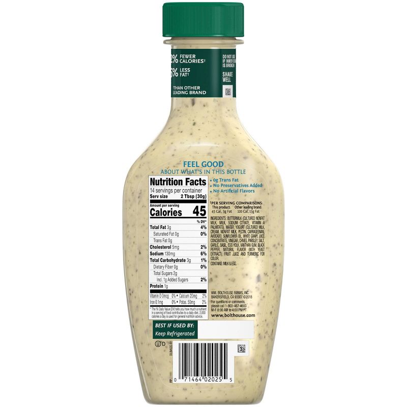 Bolthouse Farms Avocado Green Goddess Yogurt Dressing - 14 fl oz
