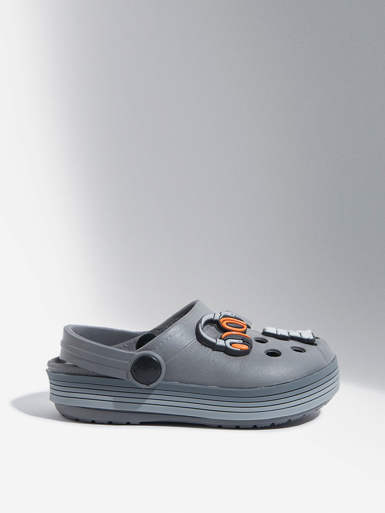 Yellow by Westside Grey Applique-Detailed Clogs