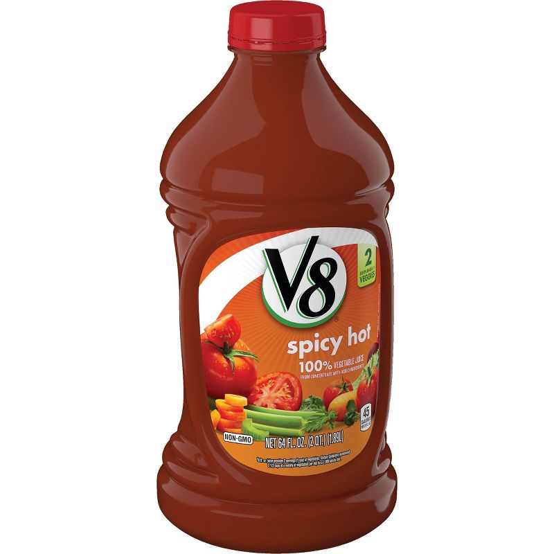 V8 Spicy Hot 100% Vegetable Juice - 64 fl oz Bottle